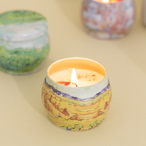 เทียนหอมดอกไม้แห้ง ของตกแต่งบ้านและห้องนอน เทียนหอมในกระป๋องขายส่ง - Product Image 2
