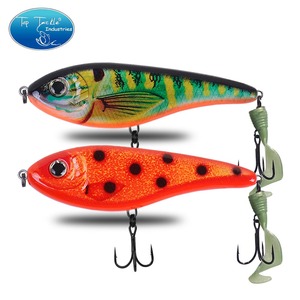 Leurre CF 90&<span class=keywords><strong>120</strong></span>&150mm (Couleurs 24~45) <span class=keywords><strong>Jerkbait</strong></span> à coulée lente avec queue souple pour la pêche au Musky, au Brochet et au Black Bass - Product Image 2
