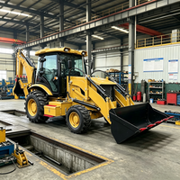 Backhoe Loader dan Excavator-Loader dengan Sistem Offset Fleksibel untuk Penggalian Parit Pinggir Jalan