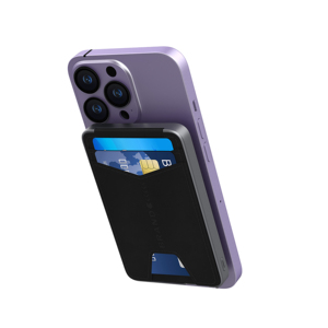 <span class=keywords><strong>Cargador</strong></span> Inalámbrico Magnético 3 en 1, 5000mAh, 15W, Carga Rápida, Portátil, con Bolsa de Cuero Integrada para Tarjetas - Product Image 4