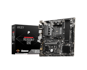 เมนบอร์ด MSI PRO B550M-P GEN3 รองรับซีพียู 5600X/5800X3D/<span class=keywords><strong>5600G</strong></span>/5700X (AMD <span class=keywords><strong>B550</strong></span>/Socket AM4) สำหรับคอมพิวเตอร์ AMD - Product Image 1