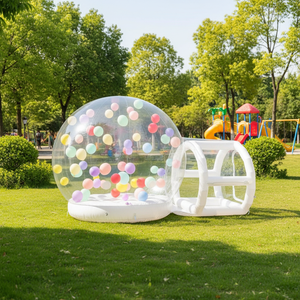 Château gonflable blanc d'un diamètre de 3 mètres, une maison à bulles transparente de haute qualité - Product Image 1