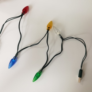 Luci LED Natalizie a Forma di Pigna e Fragola, IP20, Ricarica USB, Cavo Caricatore per Telefono Android Tipo C - Product Image 4