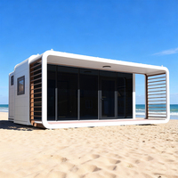 Tiny House de Luxe, Capsule Spatiale Préfabriquée Entièrement Equipée avec Jardin, Caravane en Acier Durable, Maison Apple