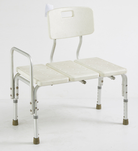 Lightweight Anti-slip Height Adjustable No Armrest Aluminum <b>Shower</b> <b>Chair</b> with Drainage Curved Seat - Product Image 5