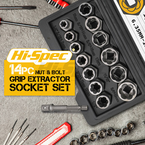 Nut And Bolt Extractor <b>Socket</b> Set 1/4 In To 3/4 In 3/8 In Drive Industrial Grade - Product Image 2