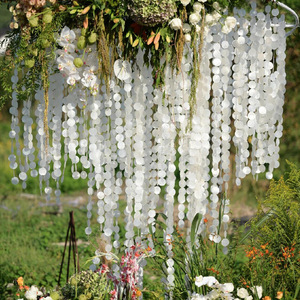 Decoración de Techo para Bodas LANJO, Lámina de Mica, Cortina de Cuentas Acrílicas Circulares, Campanas de Viento, Accesorios para Bodas - Product Image 1