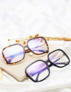 Lunettes de soleil tendance à monture léopard, grandes lunettes pour femmes et hommes, lunettes carrées surdimensionnées, 2021 - Product Image 3