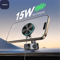 Chargeur de voiture sans fil magnétique 15W, support de téléphone pour tableau de bord avec adhésif puissant 45LBS, charge rapide Qi pour iPhone Samsung