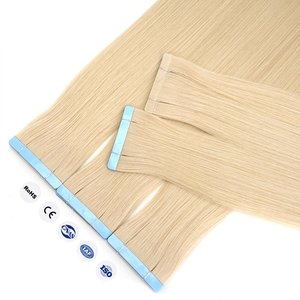 <span class=keywords><strong>Extensions</strong></span> de <span class=keywords><strong>cheveux</strong></span> à <span class=keywords><strong>bandes</strong></span> adhésives double épaisseur, <span class=keywords><strong>cheveux</strong></span> humains Remy de qualité supérieure, européens, décolorés, cuticules entièrement alignées, postiches à <span class=keywords><strong>bandes</strong></span> - Product Image 2