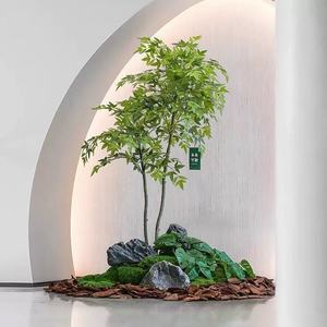 Artificialidad de plantas verdes debajo de las escaleras para la ventana de exhibición del paisaje de plantas tropicales biomiméticas interiores, decoración de entrada - Product Image 4