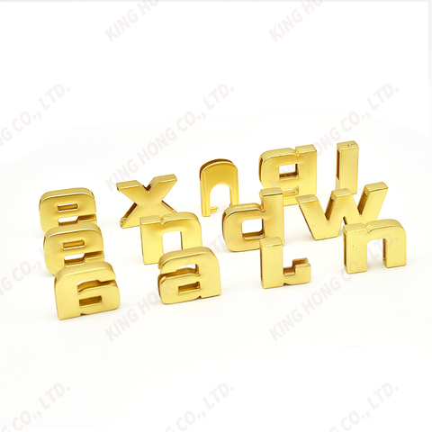 Recycled Option High Quality Hollowed English Numbers Alloy Metal English Alphabet Letter for Bags Belt Clothing Accessoires