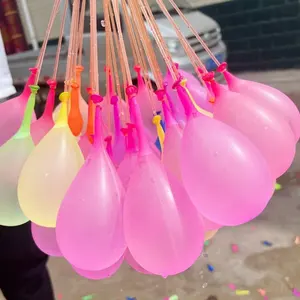 आउटडोर पार्टी वॉटर गेम होलसेल रैपिड फिल समर स्प्लैश रंगीन लेटेक्स वॉटर गुब्बारे 111PCS वॉटर एयर बैलून खिलौना