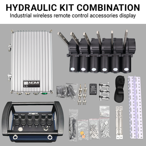 Kit de Control Remoto Inalámbrico Proporcional Hidráulico con Joystick de Metal y Silicona de Alta Sensibilidad, con Código Fijo, Resistente al Agua y a los Golpes - Product Image 4