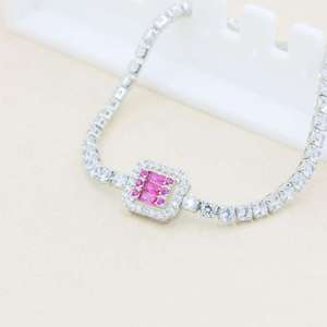 Bracelet <span class=keywords><strong>de</strong></span> laboratoire OEM ODM, emballage personnalisé avec nom et logo, bijoux d'<span class=keywords><strong>amitié</strong></span> en diamant en gros - Product Image 2