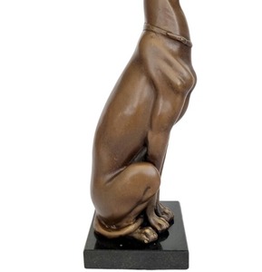 Escultura de galgo hecha a mano Figura de perro de jardín de gran tamaño Pieza de exhibición y estatua con base en precio al por mayor - Product Image 3