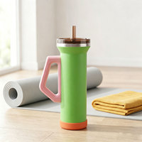 Bouteille isotherme à double paroi de grande capacité (36 oz) avec double maintien de la température, garde les boissons froides jusqu'à 24h et chaudes jusqu'à 12h