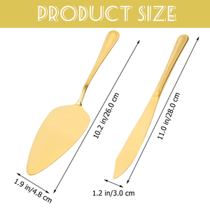 Decorative Stainless Steel Cake Server <b>Set</b> with Designer Handle Ideal for Cake Presentation and Special Events - Product Image 3