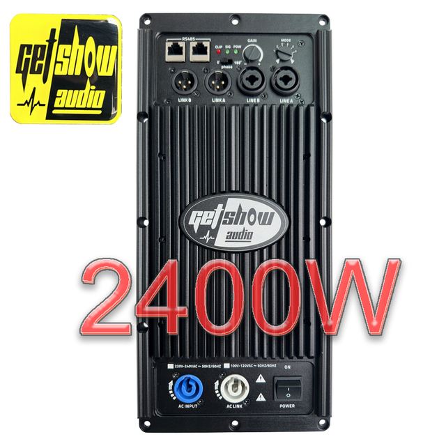 Professional Getshow DSP1600 2400W DSP Audio Processor Class D Amplifier Module Speaker Plate Subwoofer Powder Coated 20-20KHz