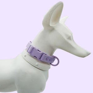 Muker 2024 Luxury Adjustable PVC Dog Collar Rivet Quick Release Waterproof Outdoor Training Solid Colorful Sizes S/M/L All - Product Image 6