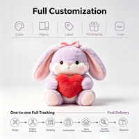 Ensemble cadeau en peluche rose kawaii ultra doux avec accessoires en forme de cœur pour la Saint-Valentin, cadeau surprise romantique
