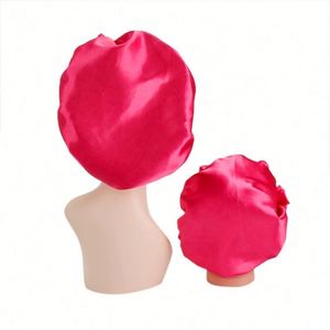Bonnet en satin doux double couche à marque privée pour filles, enfants et tout-petits, réversible et ajustable pour cheveux bouclés - Product Image 4