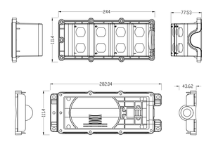 Boîtier de distribution de type moyen, nouveau, <span class=keywords><strong>6</strong></span>/8 cœurs, pour tour de fibre optique extérieure, pour station de base 5G, FTTA, FTTH, boîtier terminal NAP - Product Image 6