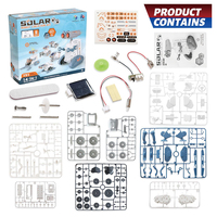 Kit Scientifique Robotique 14-en-1 à Piles ou Solaire, Ensemble de Construction de Robots DIY, Jouet Éducatif STEM pour Enfants