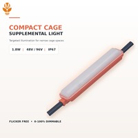 Lumière Supplémentaire LED pour Cage à Volailles 1,8W, Design Compact pour Zones Étroites et Zones Sombres dans les Systèmes de Cages à Plusieurs Niveaux