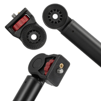 Support de microphone en alliage d'aluminium sans ressort Support de téléphone dissimulé pour câble pliant de bureau