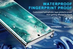 กระจกเทมเปอร์กันรอยแบบเต็มจอแบบปลดล็อคโดยใช้ลายนิ้วมือสำหรับซัมซุง S25 S23บวก S22 FE Note20อัลตร้าโทรศัพท์มือถือ - Product Image 4