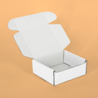 Boîte d'expédition personnalisée à fond auto-verrouillant en papier kraft, boîte d'expédition avion avec couvercle intérieur entièrement imprimé, matériaux recyclés, pour e-commerce et cadeaux