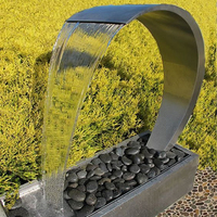 Fontaine de bassin décorative, cascade d'eau, décoration d'intérieur