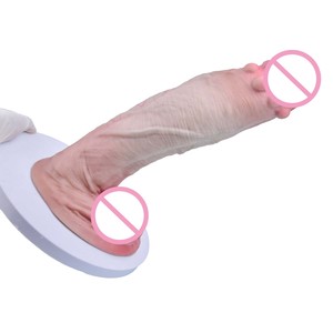 Dildo réaliste en silicone double couche épais avec base à ventouse puissante, stimulateur réaliste du point G pour femmes, ventouse 18+ - Product Image 2