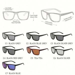 Gafas de Sol Polarizadas Cuadradas con Marco Negro UV400, Estilo Vintage para Hombre, Moda 2021 - Product Image 6