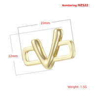 26 lettres anglaises en perles électro-plaquées, bracelet DIY, collier, accessoires pour les mains, vente en gros VZ522, plaqué or 18 carats