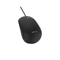 Souris optique 3D filaire AIKUN LT23 pour bureau, 1200 DPI, câble USB, roue en caoutchouc, Plug and Play