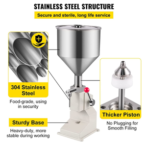 Machine de remplissage manuelle de liquide de pâte de bouteille de crème de lotion cosmétique d'huile essentielle de piston de petit volume 50ml - Product Image 5