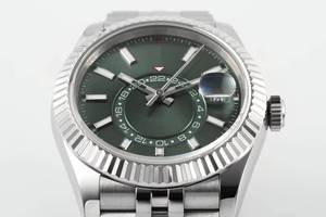 Montre de luxe de qualité supérieure, étanche, mécanique, 42 mm, mouvement ETA 2824 de l'usine ZF, 32.69.34, acier 904L, multifonction, verte - Product Image 3