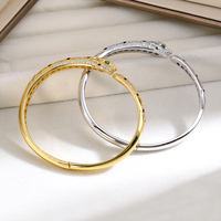Bracelet léopard de luxe en argent sterling 925, jonc ouvert plaqué or émaillé, incrusté de bijoux haut de gamme, vente en gros très prisée