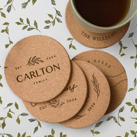 Sous-verres en bambou FSC, sous-verres en bois de noyer, sous-verres en hêtre pour tasses à café, fabrication sur mesure en gros, OEM