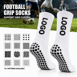 <strong>Quentin</strong> Long Grip Non-slip Autumn Dot Crew Knitted Sports Socks Football Soccer Custom Anti-slip Wholesale - Product Image 1