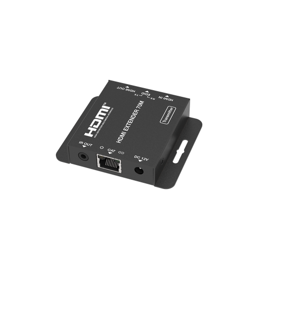 HDMI Extender 70m/229ft 4K30hz POC EDID Over Cat5e Cat6 IR Cat6 Extender