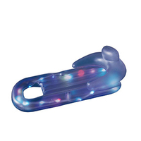Chaise pivotante en maille pour piscine, radeau en plastique vinyle souple, fauteuil inclinable de relaxation, lit d'air lilo, éclairé à LED, cm