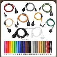 Câble d'alimentation 220v 16A à 2 broches très vendu au Pakistan Karachi, câble tressé pour fer à repasser 220v 2m, câble d'alimentation E27 pour lampe