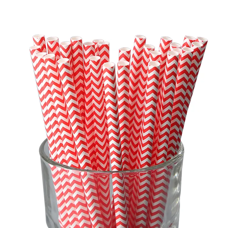 eco friendly black bubble tea paper straws white disposable drinking striped paper straws