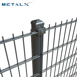 Metalx çit fabrika kaynağı galvanizli ve pvc kaplı çift yatay tel örgü çit 868/656 çit panelleri