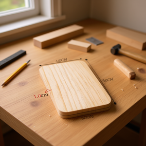 Pannello in Legno Quadrato Ilan 40x50x1.0 Cm per Artigianato e Progetti Fai-da-Te - Product Image 2