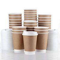 Gobelet de café personnalisé, jetable, enduit de Pla, biodégradables, 16 Oz 12oz, pour boisson chaude, sachet en papier de graines