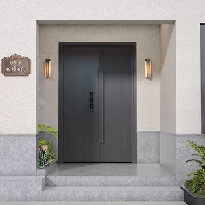 <span class=keywords><strong>Porte</strong></span> <span class=keywords><strong>d</strong></span>'<span class=keywords><strong>entrée</strong></span> extérieure commerciale moderne avec construction en acier et alliage <span class=keywords><strong>d</strong></span>'aluminium - Anti-effraction pour villa et centre commercial - Product Image 6